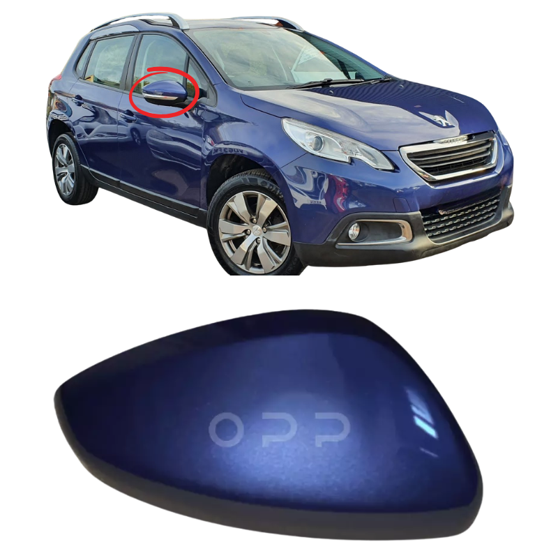 Peugeot 2008 2013-2019 Door Wing Mirror Cover Painted Natural Blue