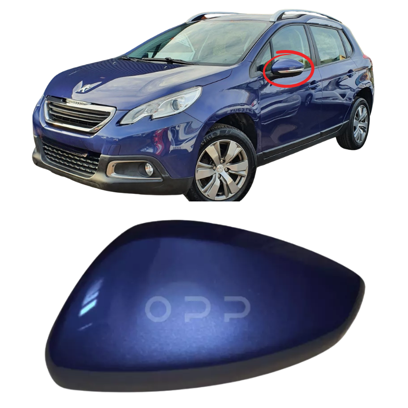 Peugeot 2008 2013-2019 Door Wing Mirror Cover Painted Natural Blue