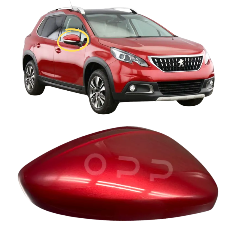 Peugeot 2008 2013-2019 Door Wing Mirror Cover Painted Red