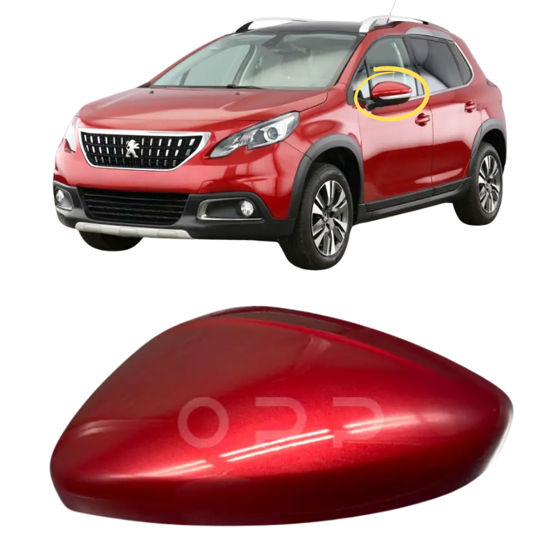 Peugeot 2008 2013-2019 Door Wing Mirror Cover Painted Red