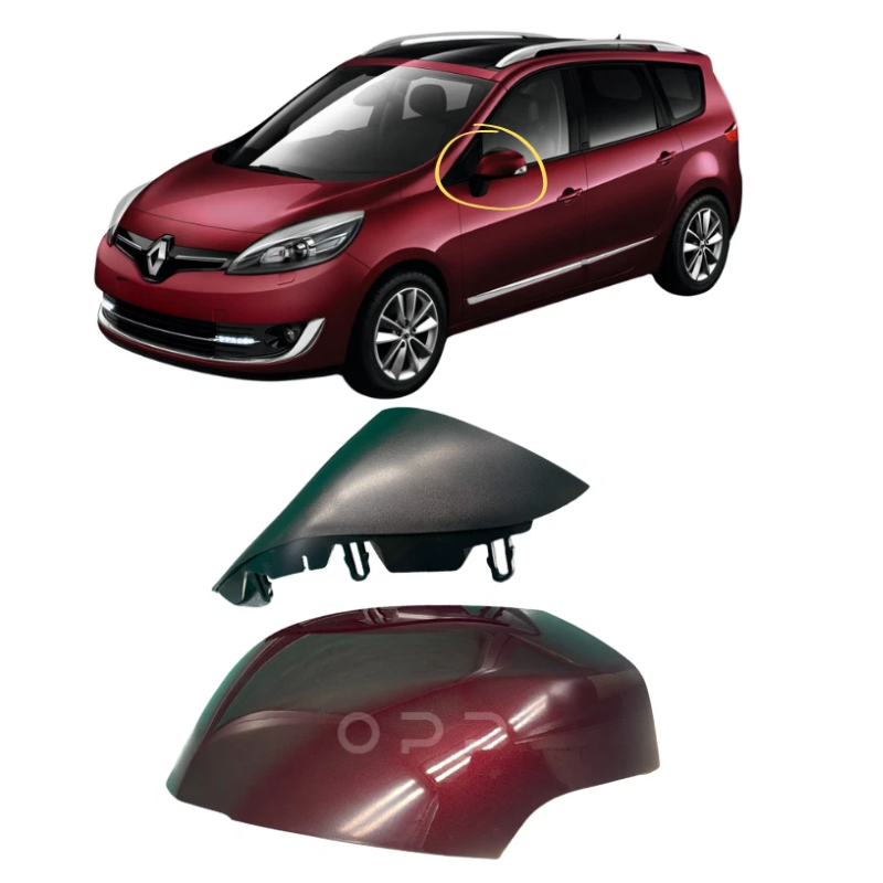 Renault Grand Scenic 2009-2017 Door Wing Mirror Cover Painted Red Grenat