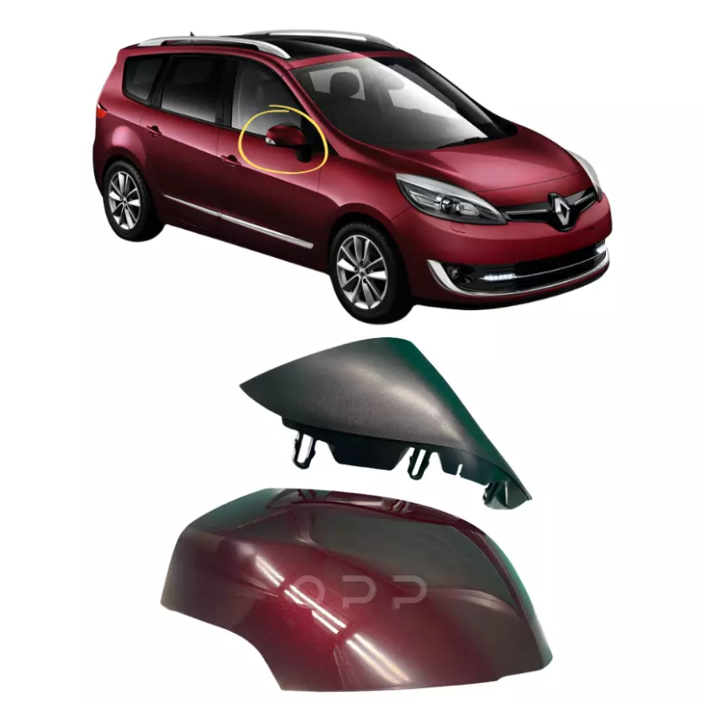 Renault Grand Scenic 2009-2017 Door Wing Mirror Cover Painted Red Grenat