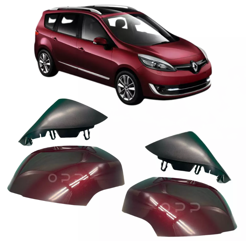 Renault Grand Scenic 2009-2017 Door Wing Mirror Cover Painted Red Grenat