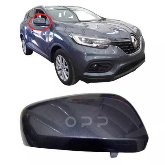 Renault Kadjar 2015-2023 Door Wing Mirror Cover Painted Grey KPN