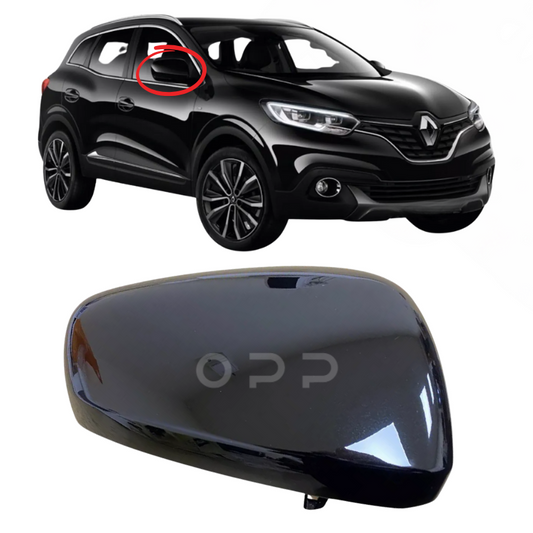 Renault Kadjar 2015-2023 Door Wing Mirror Cover Painted Black GNE
