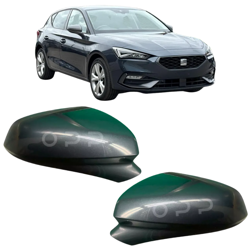 Seat Leon 2020-2024 Door Wing Mirror Cover Painted Grey