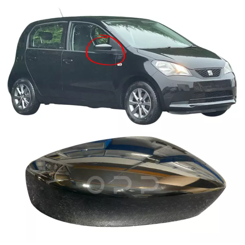 Seat Mii 2012-2019 Door Wing Mirror Cover Painted Black