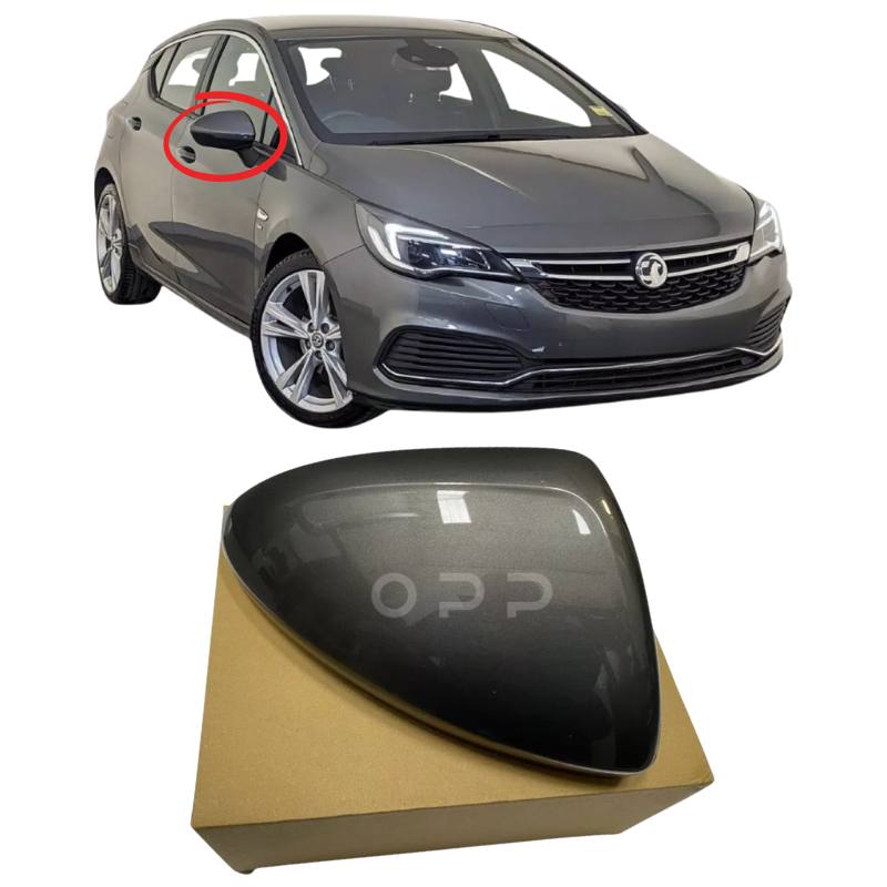 Vauxhall Astra K 2015-2021 Door Wing Mirror Cover Painted Asteroid Grey Z190