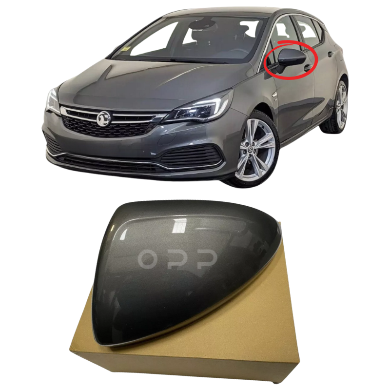 Vauxhall Astra K 2015-2021 Door Wing Mirror Cover Painted Asteroid Grey Z190