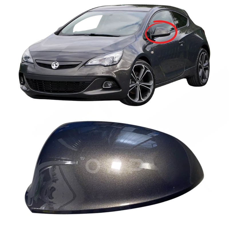 Vauxhall Astra J 2009-2015 Door Wing Mirror Cover Painted Asteroid Grey Z190