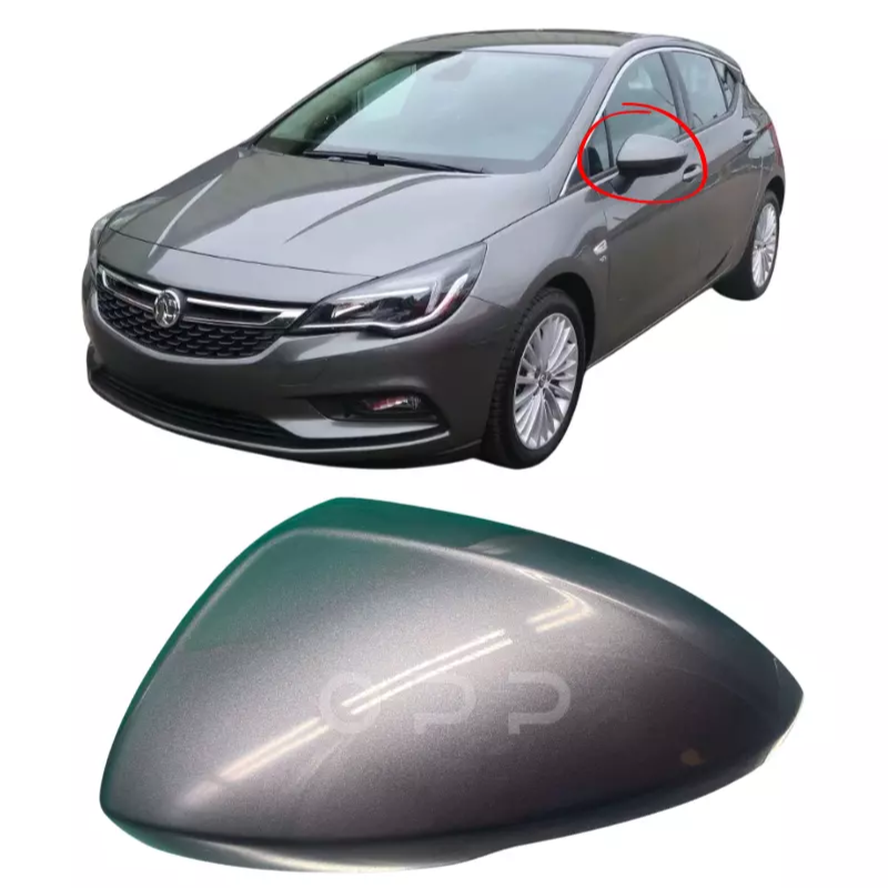 Vauxhall Astra K 2015-2021 Door Wing Mirror Cover Painted Satin Steel Grey
