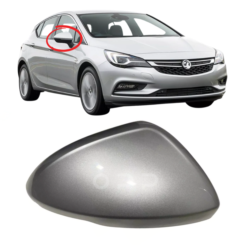 Vauxhall Astra K 2015-2021 Door Wing Mirror Cover Painted Sovereign Silver 176