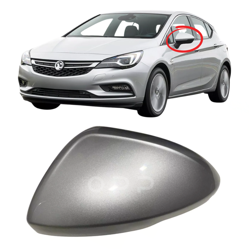 Vauxhall Astra K 2015-2021 Door Wing Mirror Cover Painted Sovereign Silver 176