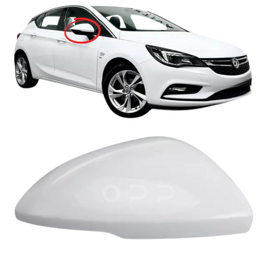 Vauxhall Astra K 2015-2021 Door Wing Mirror Cover Painted White