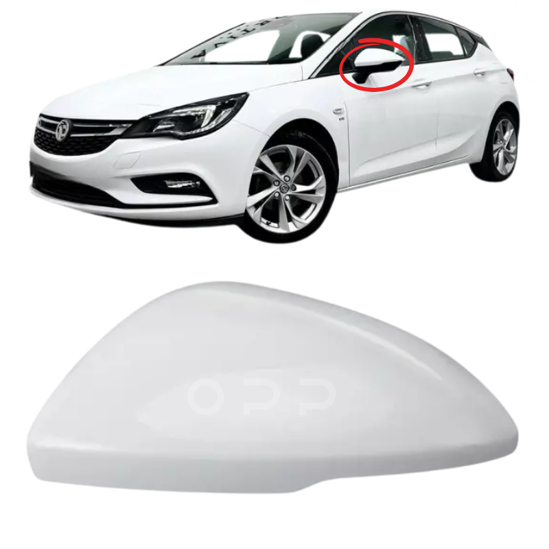 Vauxhall Astra K 2015-2021 Door Wing Mirror Cover Painted White
