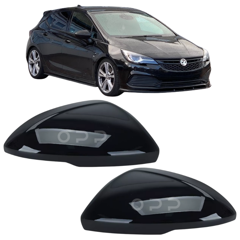 Vauxhall Astra K 2015-2021 Door Wing Mirror Cover Painted Black