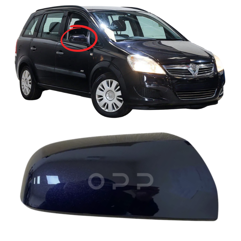 Vauxhall Zafira 2005-2008 Door Wing Mirror Cover Painted Sapphire Black 20R