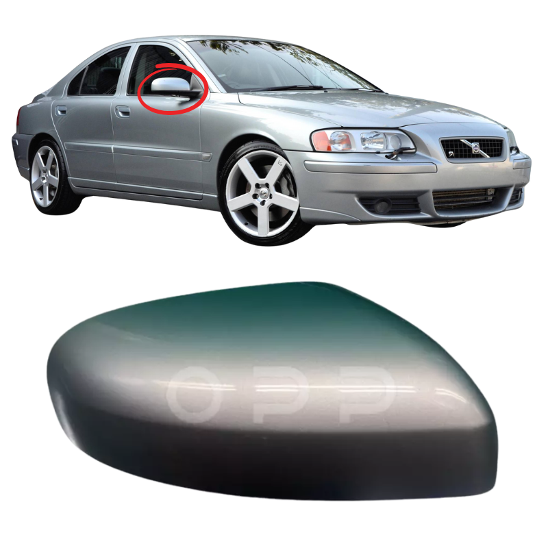 Volvo S60 2004-2006 Door Wing Mirror Cover Painted Silver