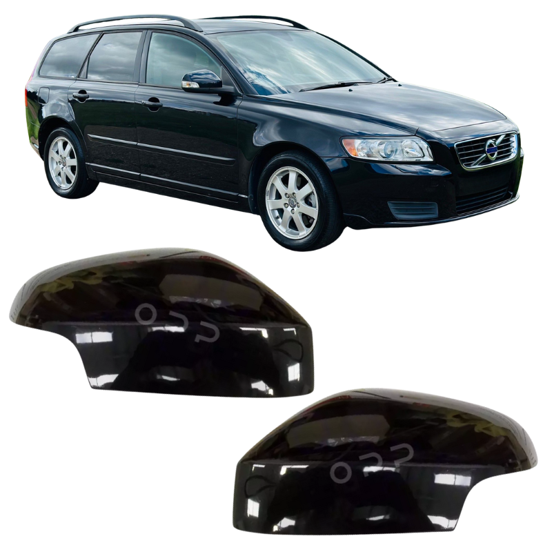 Volvo V50 2007-2010 Door Wing Mirror Cover Painted Black