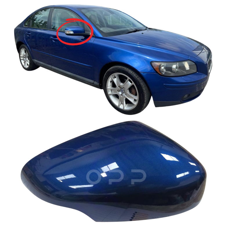 Volvo S40 2007-2009 Door Wing Mirror Cover Painted Brilliant Blue Pearl 476