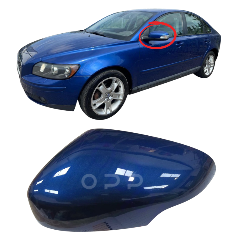 Volvo S40 2007-2009 Door Wing Mirror Cover Painted Brilliant Blue Pearl 476