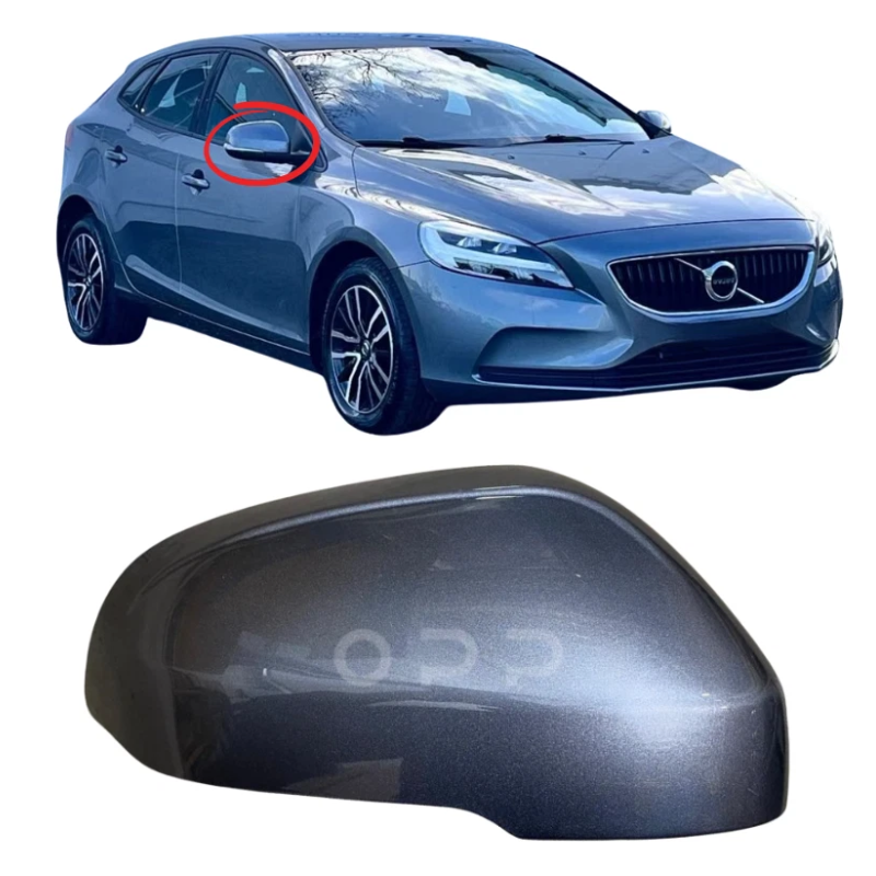Volvo V40 V40CC V40XC 2012-2020 Wing Mirror Cover Painted Metallic Grey