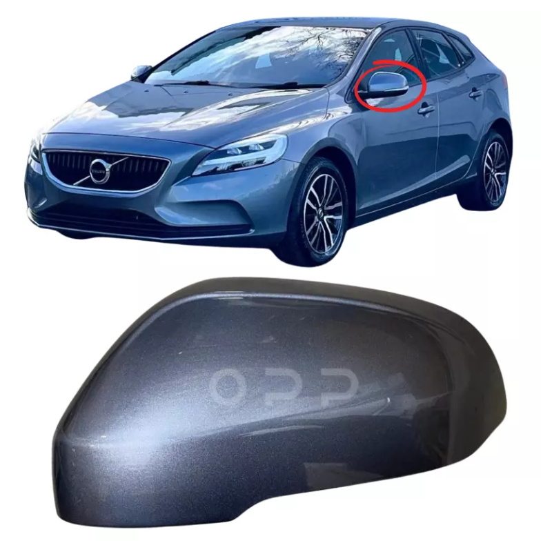 Volvo V40 V40CC V40XC 2012-2020 Wing Mirror Cover Painted Metallic Grey