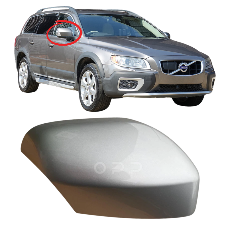 Volvo XC70 2007-2014 Wing Mirror Cover Painted Silver
