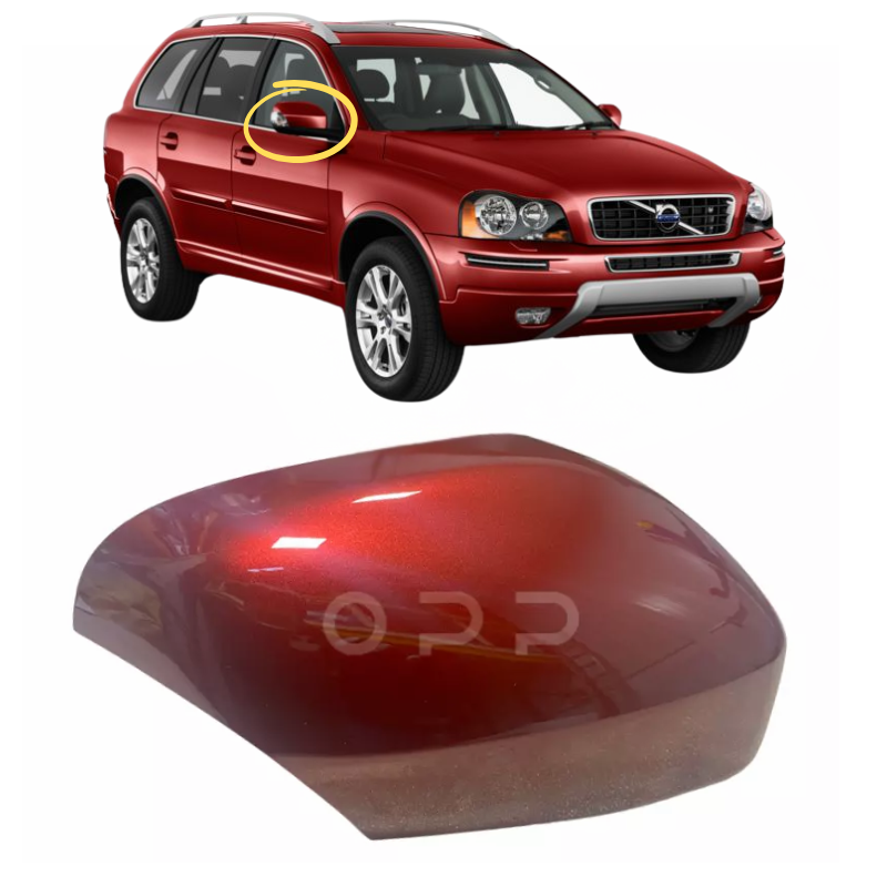 Volvo XC90 2007-2014 Wing Mirror Cover Painted Flamenco Red