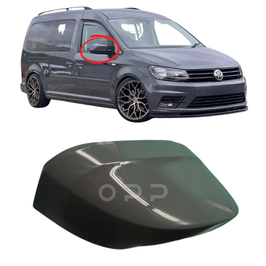 VW Caddy Life 2015-2021 Door Wing Mirror Cover Painted Pure Grey LH7J