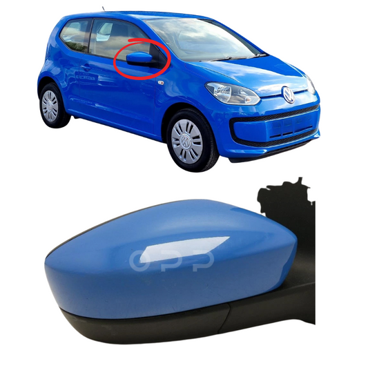VW Up 2012-2016 Door Wing Mirror Cover Painted Blue