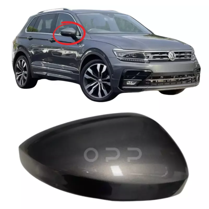 VW Tiguan 2017-2022 Door Wing Mirror Cover Painted Indium Grey LR7H