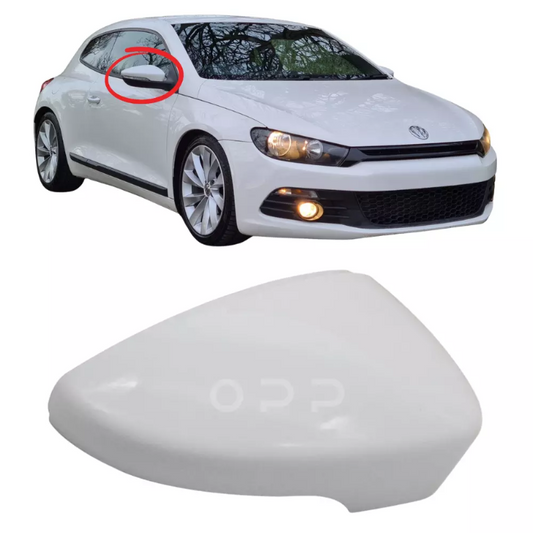 VW Scirocco 2008-2017 Door Wing Mirror Cover Painted White