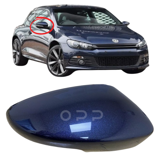 VW Scirocco 2008-2017 Door Wing Mirror Cover Painted Night Blue LH5X