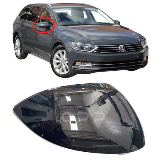 VW Passat MK7 B8 2015- Door Wing Mirror Cover Painted Urano Grey L17F