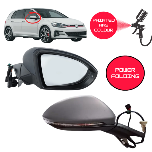 VW Golf MK7 2013-2020 Door Wing Mirror Complete Painted Electric Power Folding