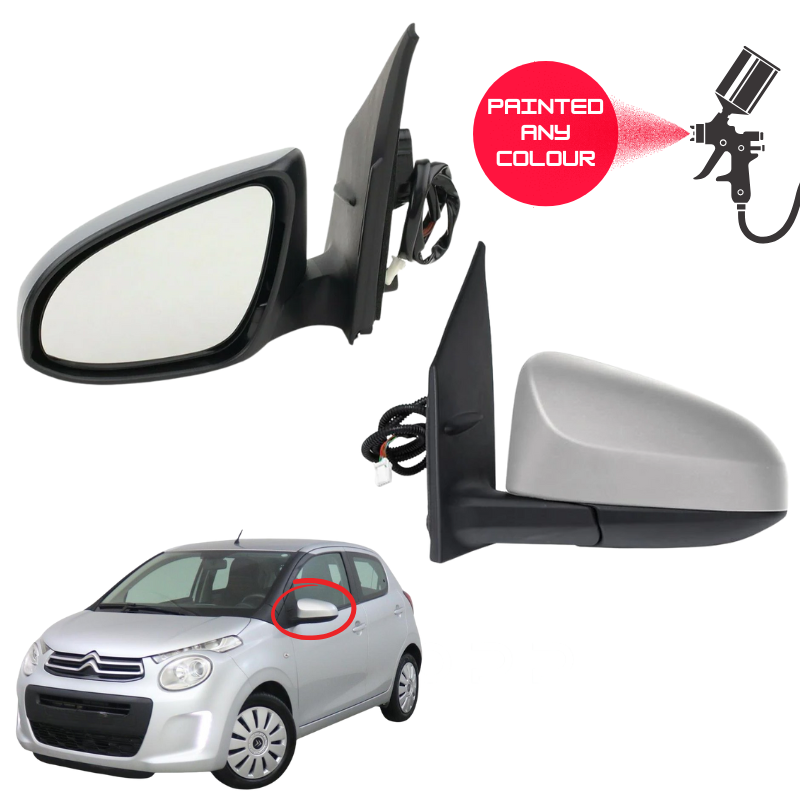 Citroen C1 2014-2020 Door Wing Mirror Complete Electric Painted