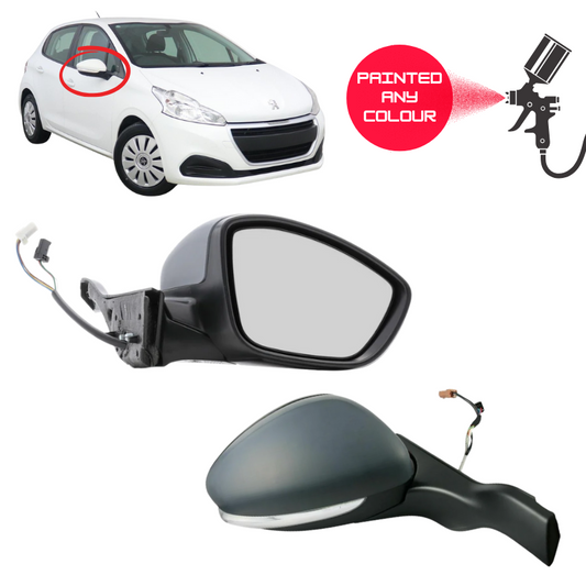 Peugeot 208 2012-2019 Door Wing Mirror Complete Electric Heated