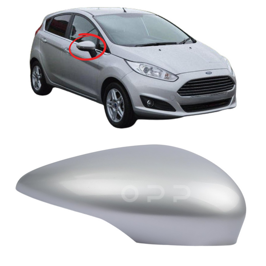 Ford Fiesta 2008-2017 Door Wing Mirror Cover Painted Moondust Silver