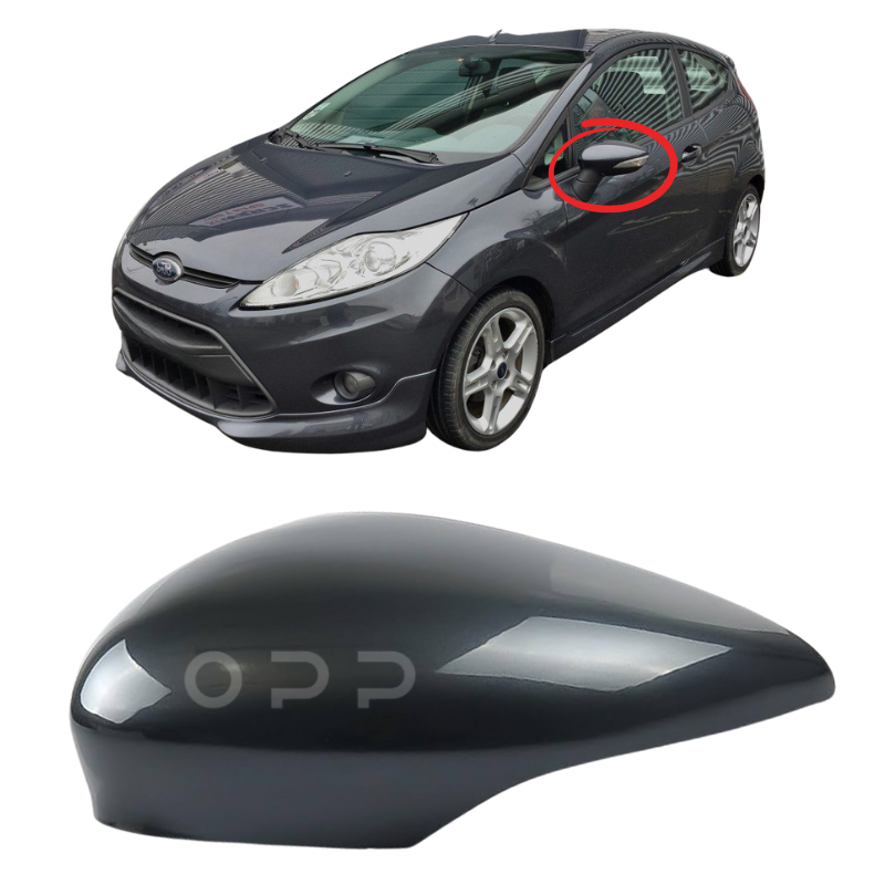 Ford Fiesta 2008-2017 Door Wing Mirror Cover Painted Sea Grey