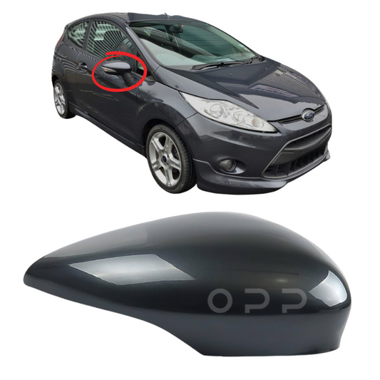 Ford Fiesta 2008-2017 Door Wing Mirror Cover Painted Sea Grey