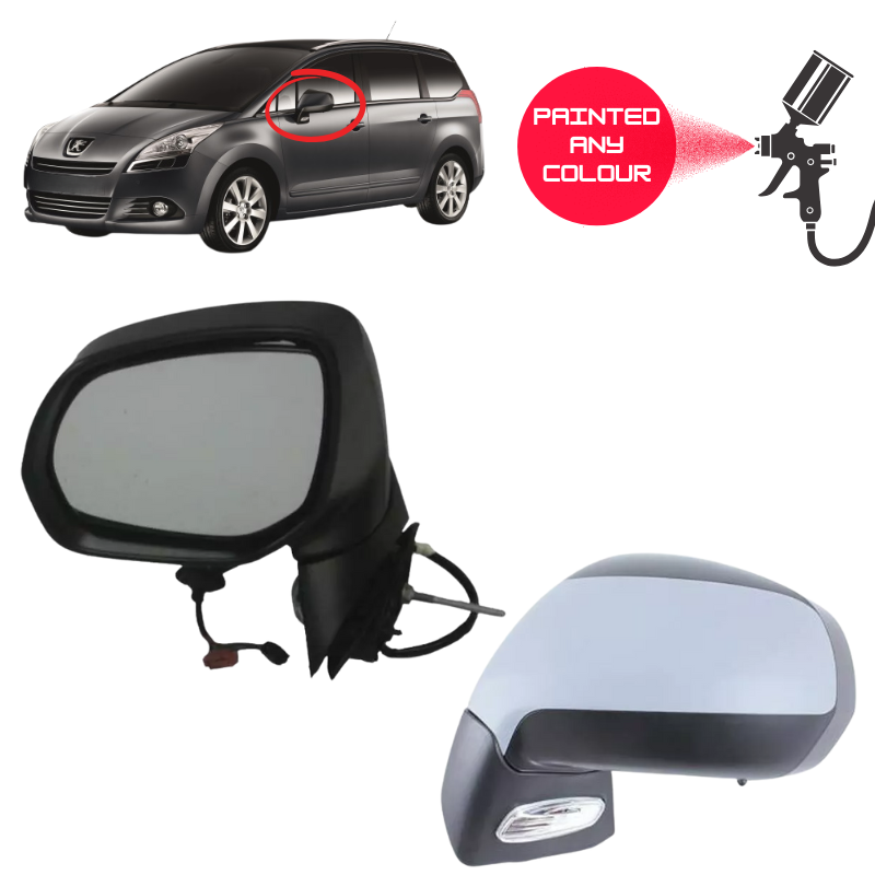Peugeot 5008 2009-2018 Door Wing Mirror Complete Electric Painted