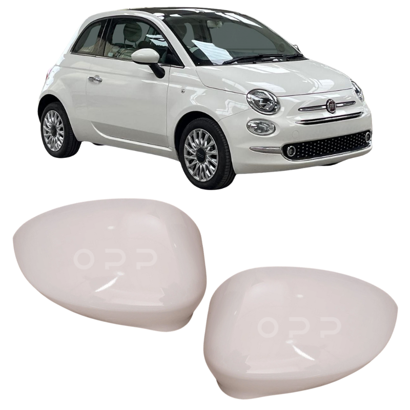 Fiat 500 2008-2023 Door Wing Mirror Cover Painted Bianco White 268/A